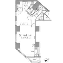 パークハビオ麻布台 202 間取り図