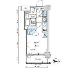 パークアクシス高田馬場テラス 403 間取り図