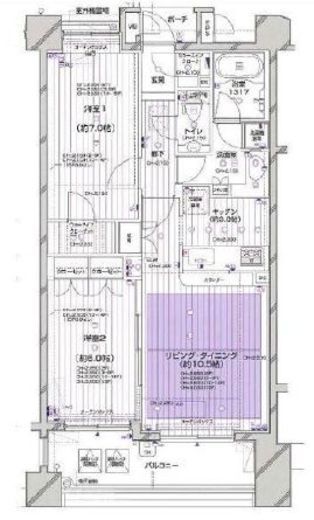 グラーサ渋谷松濤 9階 間取り図