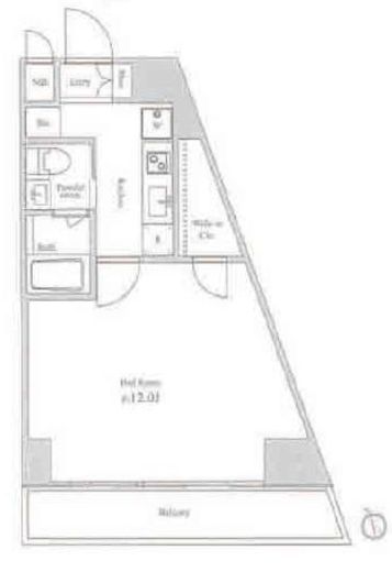 ルクレ西新宿 603 間取り図