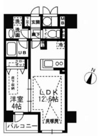 ルジェンテリベル日本橋濱町 8階 間取り図