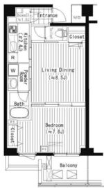 プライムアーバン東中野コート (PRIME URBAN 東中野 COURT) 408 間取り図