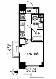 レジディア新宿イースト3 501 間取り図