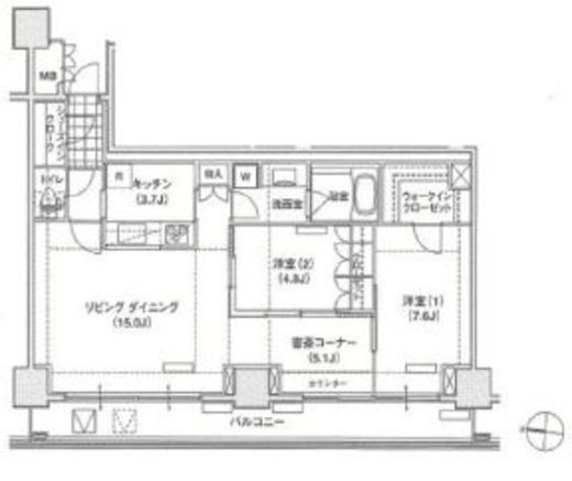 ブリリアイスト東雲キャナルコート 1011 間取り図