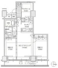 ブリリアイスト東雲キャナルコート 623 間取り図