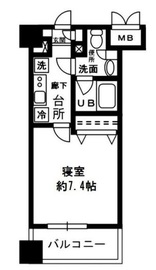 レジディア四谷三丁目 709 間取り図