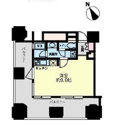 ルネ新宿御苑タワー 608 間取り図