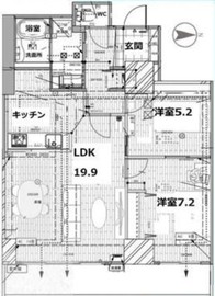 シティコート目黒 4-413 間取り図