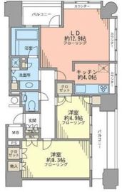 ルネ新宿御苑タワー 2202 間取り図