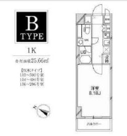 ルクレ西馬込 202 間取り図