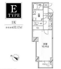 ルクレ西馬込 208 間取り図