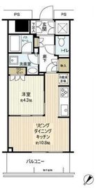 勝どきザ・タワー 22階 間取り図