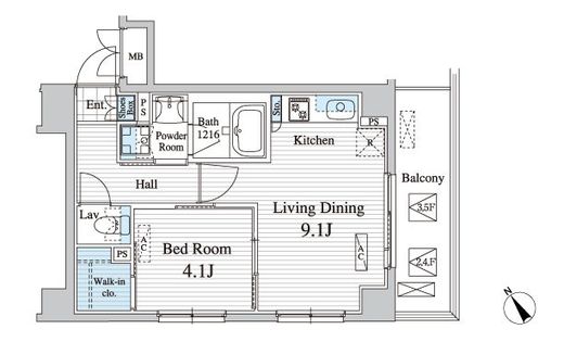 アンソレイユ代々木 210 間取り図