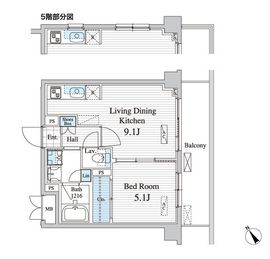 アンソレイユ代々木 409 間取り図