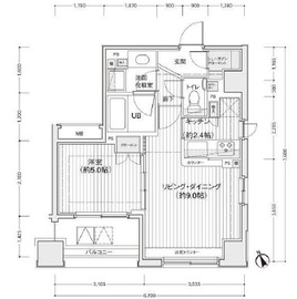 ドゥーエ銀座イースト1 903 間取り図