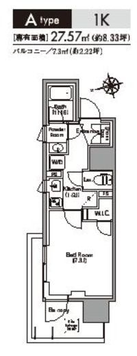 コンフォリア東新宿ステーションフロント 801 間取り図