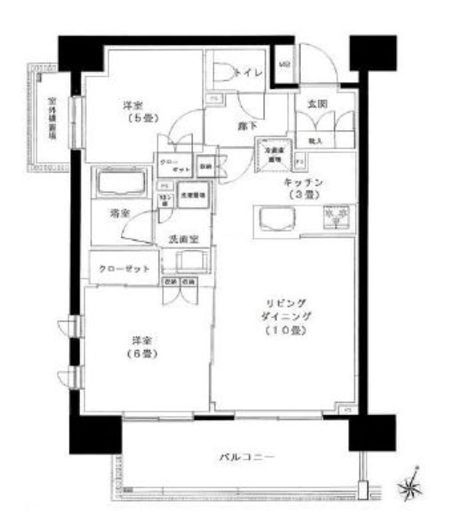 グローリオ田町 2階 間取り図