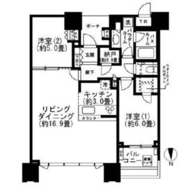 ドゥ・トゥール 9階 間取り図