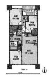 イーストゲートスクエア 4階 間取り図