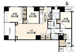 ザ・パークハウス市谷甲良町 4階 間取り図