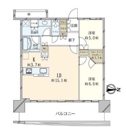 アーバンドックパークシティ豊洲タワー 24階 間取り図
