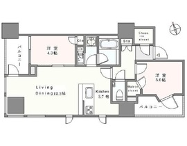 インプレストタワー芝浦エアレジデンス 12階 間取り図