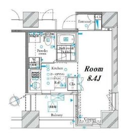 ザ・タワー芝浦 11階 間取り図