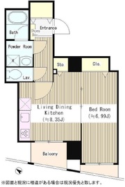 アクアアンビシャス八丁堀 802 間取り図