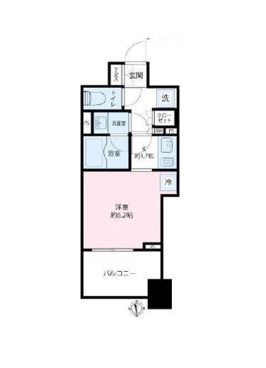 プライア渋谷 14階 間取り図