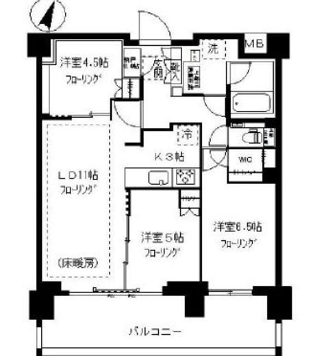 シティテラス下目黒 4階 間取り図