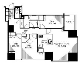 シティタワーズ豊洲ザ・ツイン サウスタワー 19階 間取り図