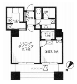 東京ツインパークス ライトウィング 15階 間取り図