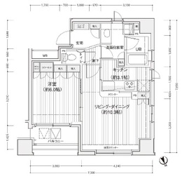 ドゥーエ銀座イースト2 303 間取り図