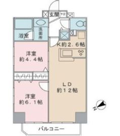 スパッジオ蔵前 6階 間取り図