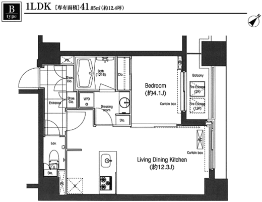 コンフォリア新川 402 間取り図