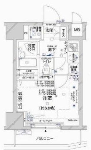 コンシェリア新橋 10階 間取り図