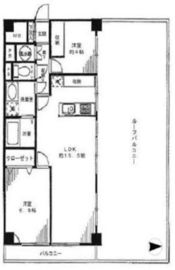 ライオンズマンション麻布十番 8階 間取り図