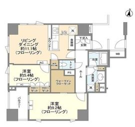 クレヴィア原宿 11階 間取り図