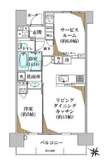シティハウス広尾南 9階 間取り図