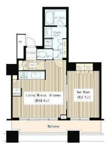 芝浦アイランド グローヴタワー 4階 間取り図
