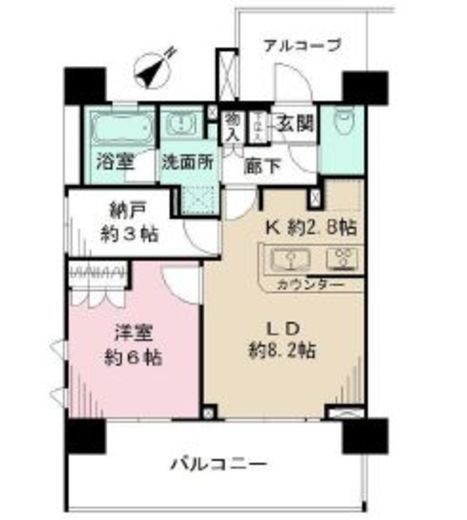 ベリスタ目黒不動前 4階 間取り図