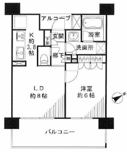 ベリスタ目黒不動前 4階 間取り図