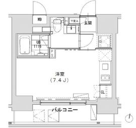 グランディオール広尾テラス 404 間取り図