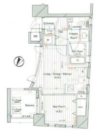 レックス赤坂レジデンス 1006 間取り図