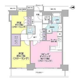 Wコンフォートタワーズ EAST 4階 間取り図