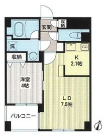 ルボラパン行人坂 101 間取り図