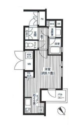 コスモリード新宿余丁町 310 間取り図