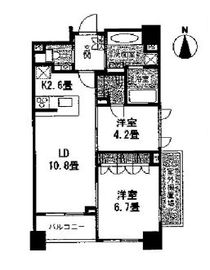 クオリア広尾 6階 間取り図