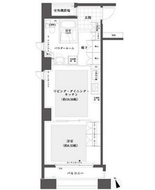 パークフラッツ銀座イースト 406 間取り図