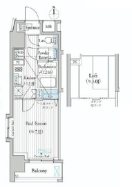 ミュゼ南麻布 504 間取り図